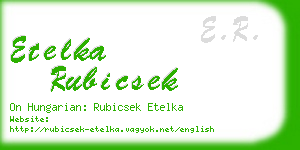 etelka rubicsek business card